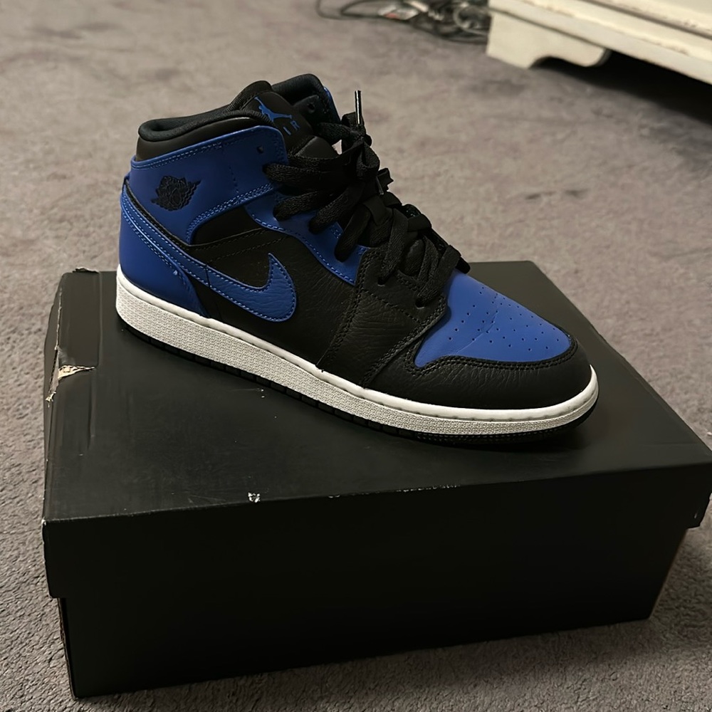 Air Jordan 1 mid Black/Hyper Royal-White
